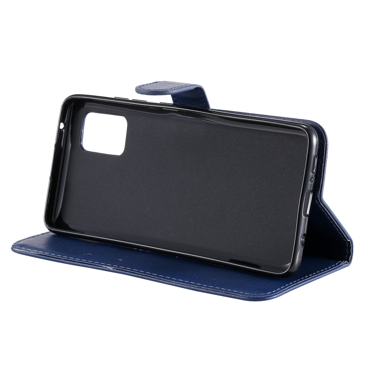 For Samsung Galaxy A51 5G Solid Color Horizontal Flip Protective Leather Case with Holder & Card Slots & Wallet & Photo Frame & Lanyard