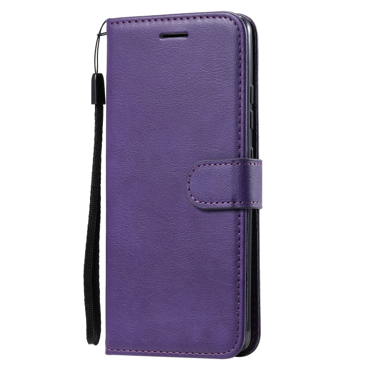 For Samsung Galaxy A51 5G Solid Color Horizontal Flip Protective Leather Case with Holder & Card Slots & Wallet & Photo Frame & Lanyard