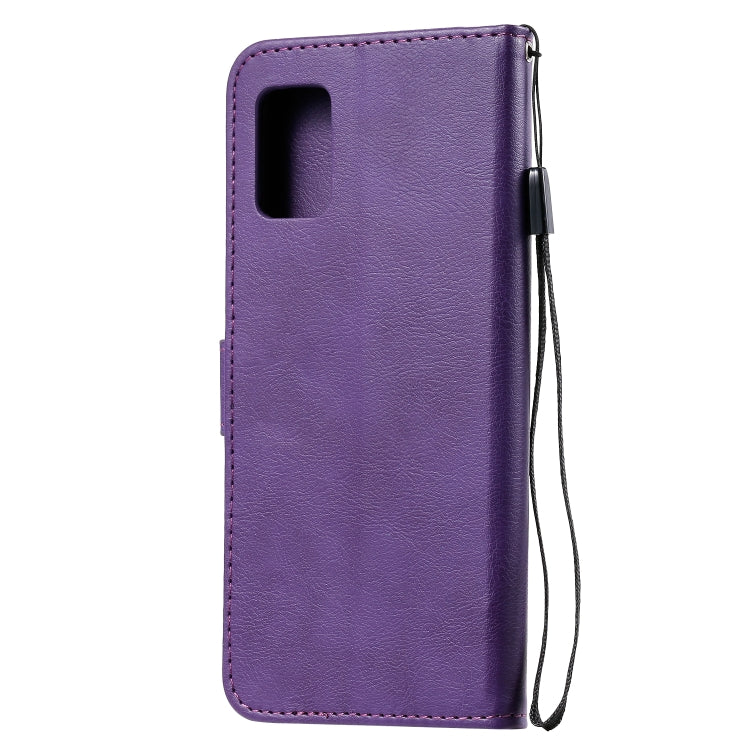 For Samsung Galaxy A51 5G Solid Color Horizontal Flip Protective Leather Case with Holder & Card Slots & Wallet & Photo Frame & Lanyard