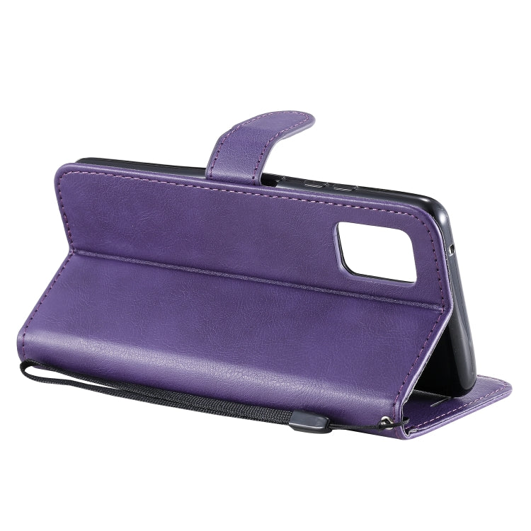 For Samsung Galaxy A51 5G Solid Color Horizontal Flip Protective Leather Case with Holder & Card Slots & Wallet & Photo Frame & Lanyard