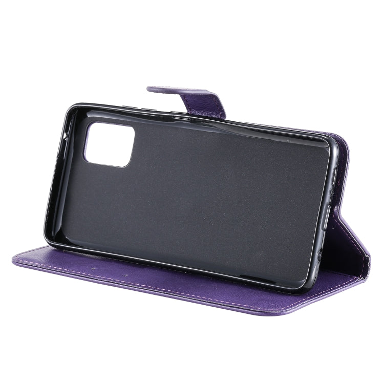 For Samsung Galaxy A51 5G Solid Color Horizontal Flip Protective Leather Case with Holder & Card Slots & Wallet & Photo Frame & Lanyard
