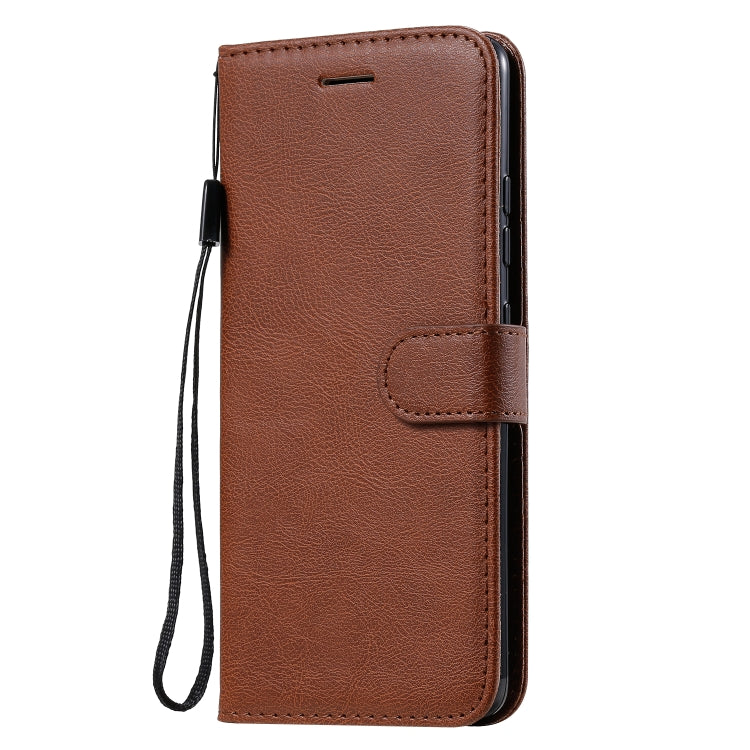 For Samsung Galaxy A51 5G Solid Color Horizontal Flip Protective Leather Case with Holder & Card Slots & Wallet & Photo Frame & Lanyard