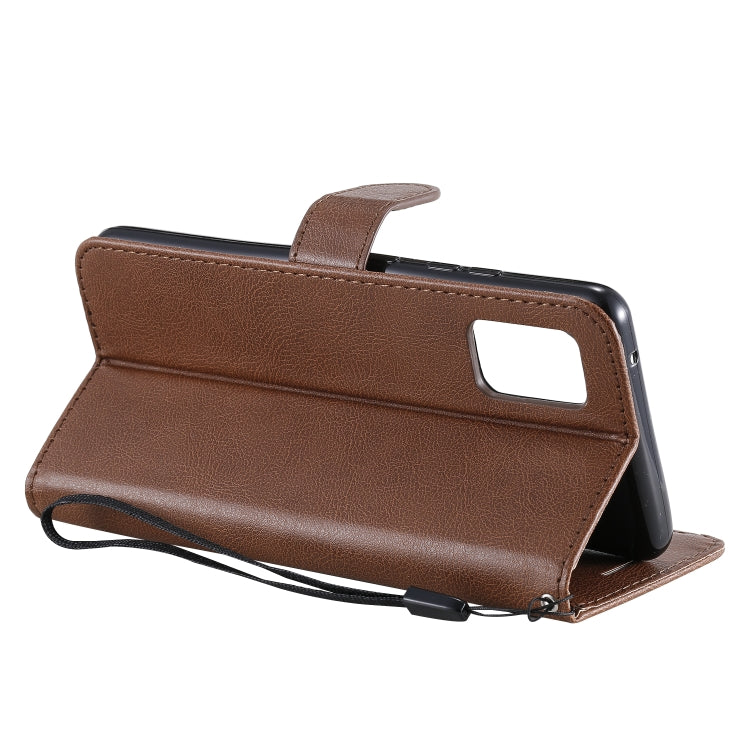 For Samsung Galaxy A51 5G Solid Color Horizontal Flip Protective Leather Case with Holder & Card Slots & Wallet & Photo Frame & Lanyard