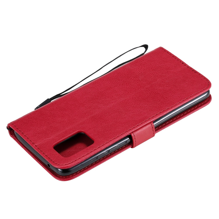 For Samsung Galaxy A51 5G Solid Color Horizontal Flip Protective Leather Case with Holder & Card Slots & Wallet & Photo Frame & Lanyard