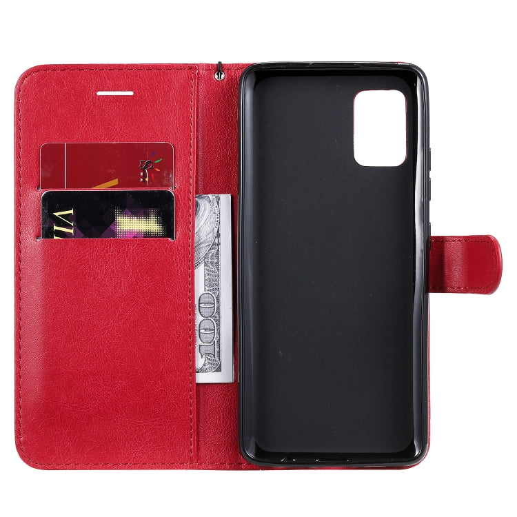 For Samsung Galaxy A51 5G Solid Color Horizontal Flip Protective Leather Case with Holder & Card Slots & Wallet & Photo Frame & Lanyard