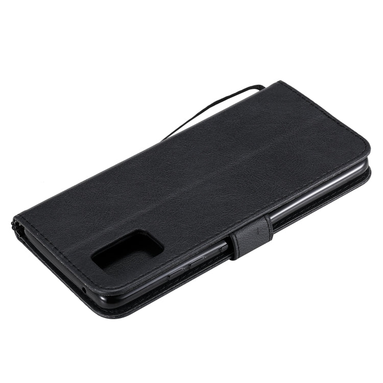 For Samsung Galaxy A51 5G Solid Color Horizontal Flip Protective Leather Case with Holder & Card Slots & Wallet & Photo Frame & Lanyard