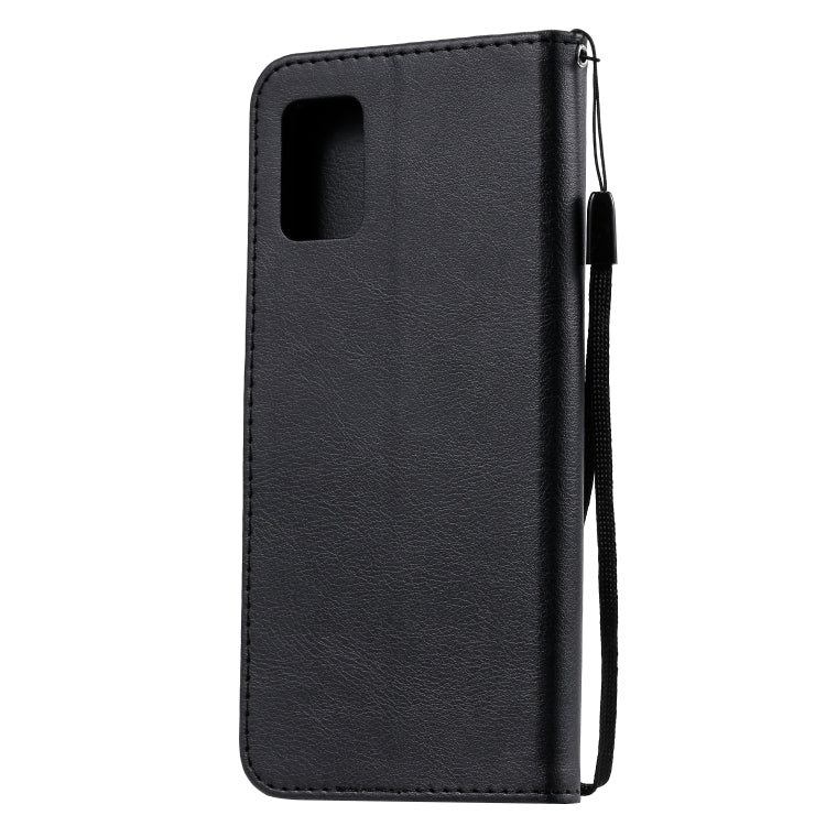 For Samsung Galaxy A51 5G Solid Color Horizontal Flip Protective Leather Case with Holder & Card Slots & Wallet & Photo Frame & Lanyard