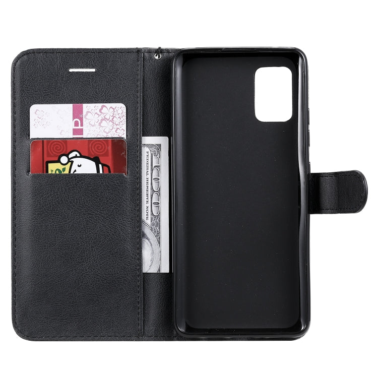 For Samsung Galaxy A51 5G Solid Color Horizontal Flip Protective Leather Case with Holder & Card Slots & Wallet & Photo Frame & Lanyard