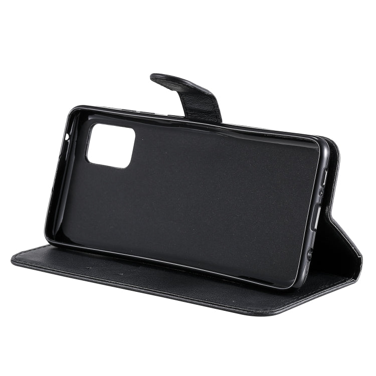 For Samsung Galaxy A51 5G Solid Color Horizontal Flip Protective Leather Case with Holder & Card Slots & Wallet & Photo Frame & Lanyard
