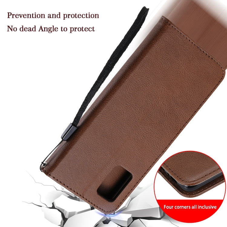For Samsung Galaxy A51 5G Solid Color Horizontal Flip Protective Leather Case with Holder & Card Slots & Wallet & Photo Frame & Lanyard
