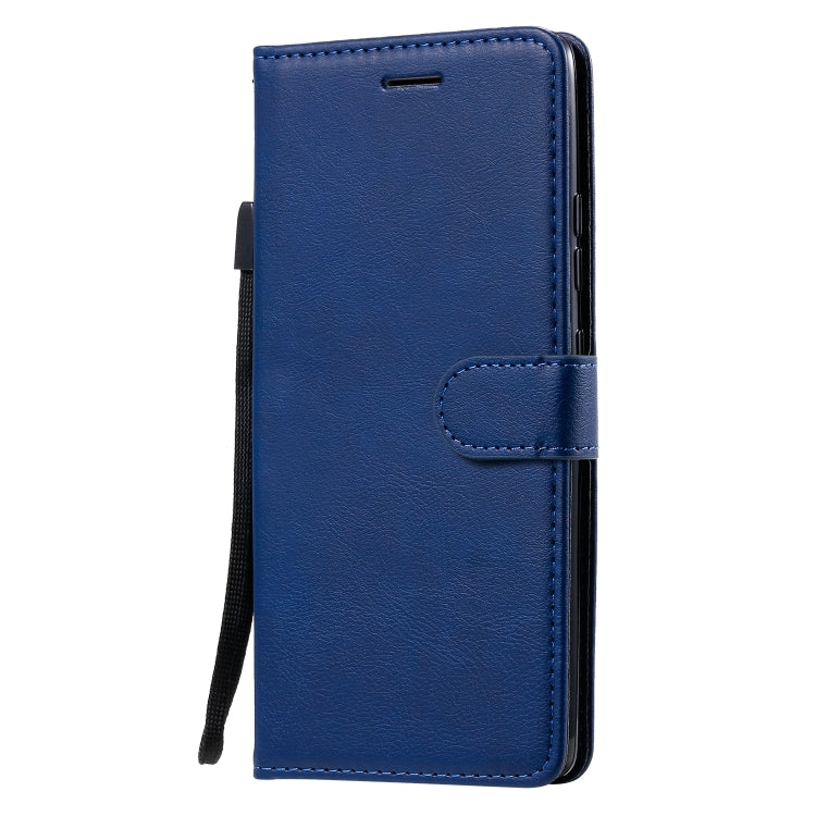 For Samsung Galaxy A71 5G Solid Color Horizontal Flip Protective Leather Case with Holder & Card Slots & Wallet & Photo Frame & Lanyard