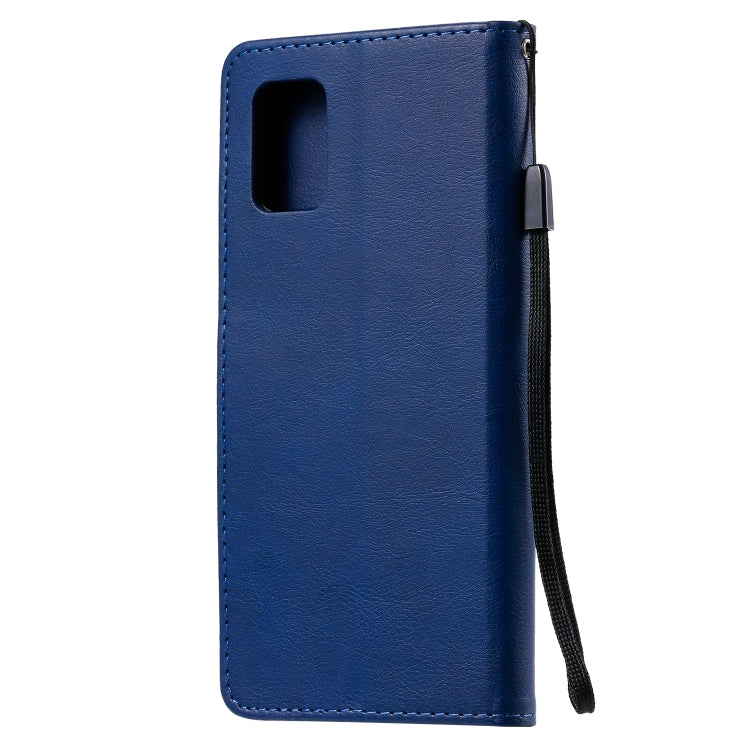 For Samsung Galaxy A71 5G Solid Color Horizontal Flip Protective Leather Case with Holder & Card Slots & Wallet & Photo Frame & Lanyard