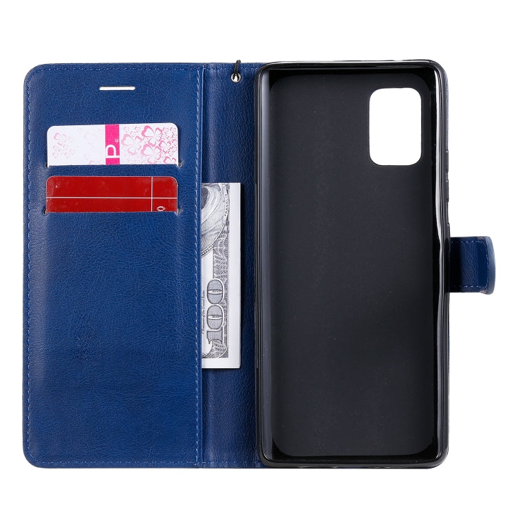 For Samsung Galaxy A71 5G Solid Color Horizontal Flip Protective Leather Case with Holder & Card Slots & Wallet & Photo Frame & Lanyard