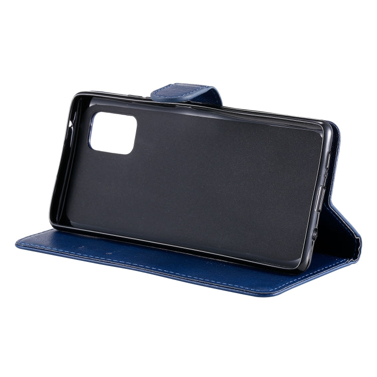 For Samsung Galaxy A71 5G Solid Color Horizontal Flip Protective Leather Case with Holder & Card Slots & Wallet & Photo Frame & Lanyard