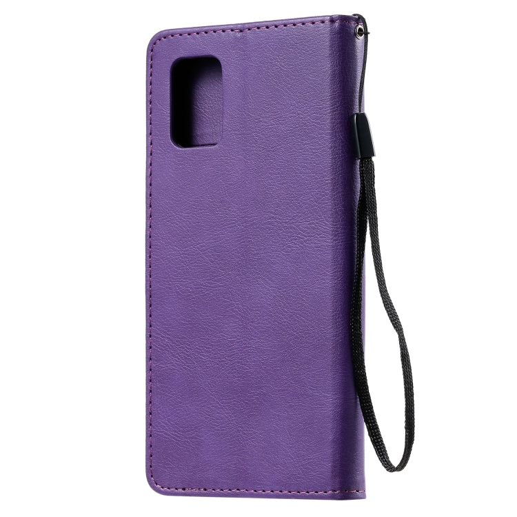 For Samsung Galaxy A71 5G Solid Color Horizontal Flip Protective Leather Case with Holder & Card Slots & Wallet & Photo Frame & Lanyard