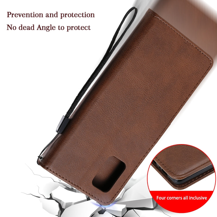 For Samsung Galaxy A71 5G Solid Color Horizontal Flip Protective Leather Case with Holder & Card Slots & Wallet & Photo Frame & Lanyard