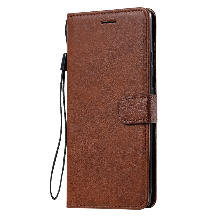 For Samsung Galaxy A71 5G Solid Color Horizontal Flip Protective Leather Case with Holder & Card Slots & Wallet & Photo Frame & Lanyard