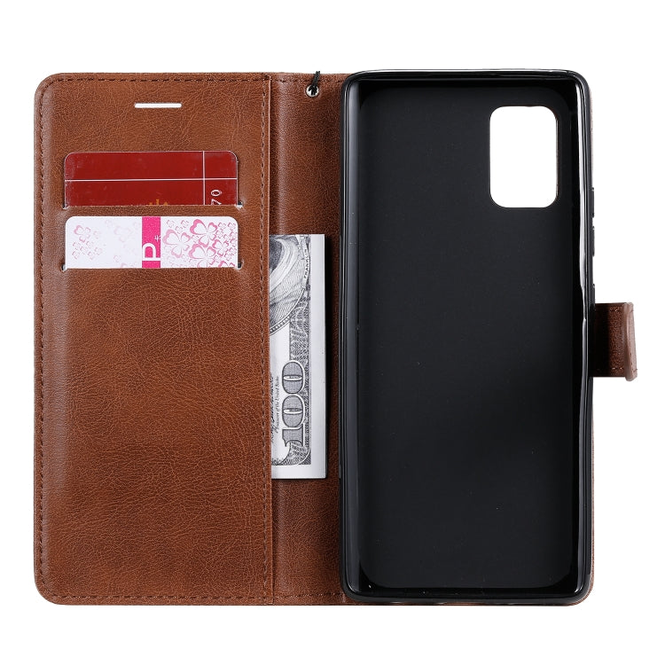 For Samsung Galaxy A71 5G Solid Color Horizontal Flip Protective Leather Case with Holder & Card Slots & Wallet & Photo Frame & Lanyard