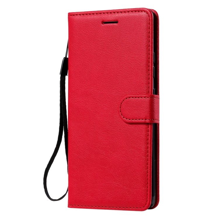 For Samsung Galaxy A71 5G Solid Color Horizontal Flip Protective Leather Case with Holder & Card Slots & Wallet & Photo Frame & Lanyard