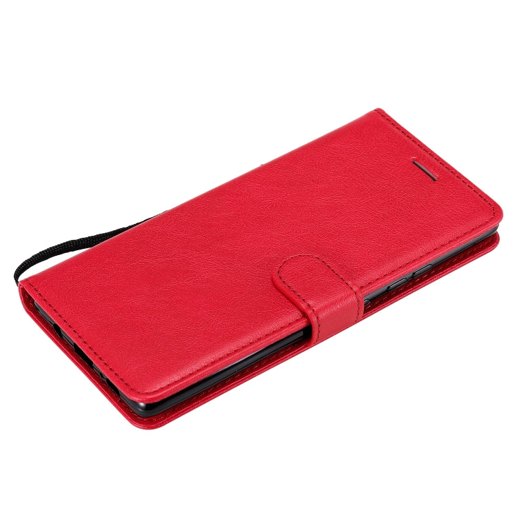 For Samsung Galaxy A71 5G Solid Color Horizontal Flip Protective Leather Case with Holder & Card Slots & Wallet & Photo Frame & Lanyard