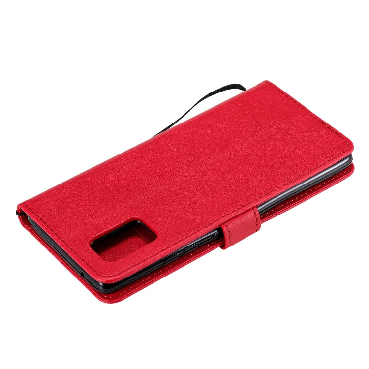 For Samsung Galaxy A71 5G Solid Color Horizontal Flip Protective Leather Case with Holder & Card Slots & Wallet & Photo Frame & Lanyard