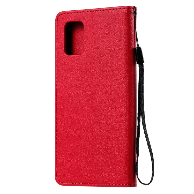 For Samsung Galaxy A71 5G Solid Color Horizontal Flip Protective Leather Case with Holder & Card Slots & Wallet & Photo Frame & Lanyard