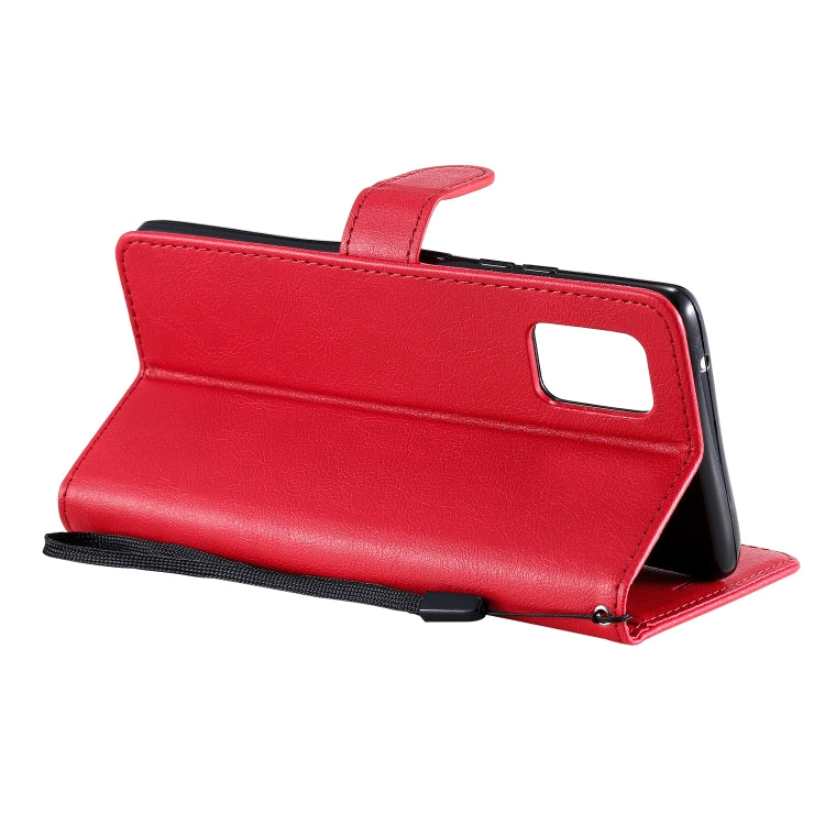 For Samsung Galaxy A71 5G Solid Color Horizontal Flip Protective Leather Case with Holder & Card Slots & Wallet & Photo Frame & Lanyard