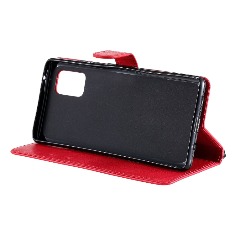 For Samsung Galaxy A71 5G Solid Color Horizontal Flip Protective Leather Case with Holder & Card Slots & Wallet & Photo Frame & Lanyard