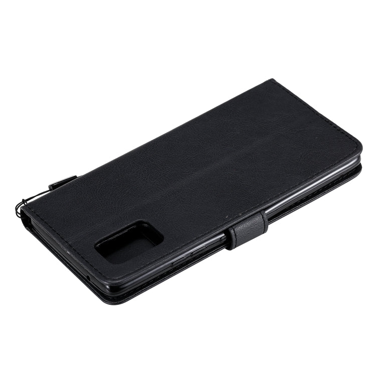 For Samsung Galaxy A71 5G Solid Color Horizontal Flip Protective Leather Case with Holder & Card Slots & Wallet & Photo Frame & Lanyard