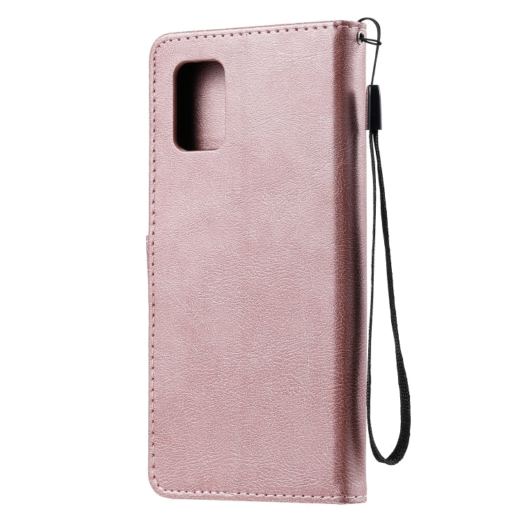 For Samsung Galaxy A71 5G Solid Color Horizontal Flip Protective Leather Case with Holder & Card Slots & Wallet & Photo Frame & Lanyard