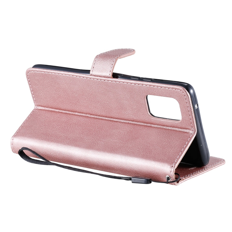 For Samsung Galaxy A71 5G Solid Color Horizontal Flip Protective Leather Case with Holder & Card Slots & Wallet & Photo Frame & Lanyard
