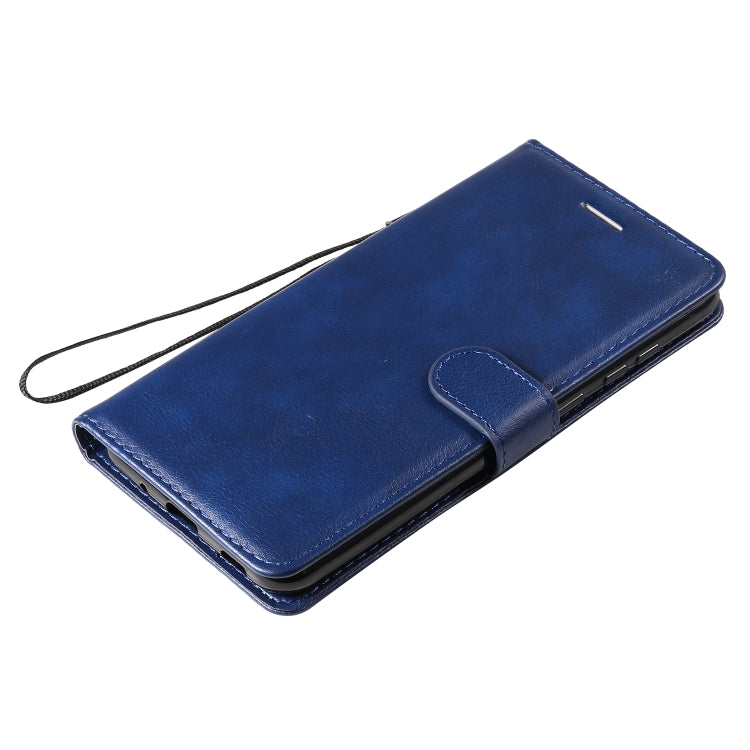 For Samsung Galaxy A11 Solid Color Horizontal Flip Protective Leather Case with Holder & Card Slots & Wallet & Photo Frame & Lanyard
