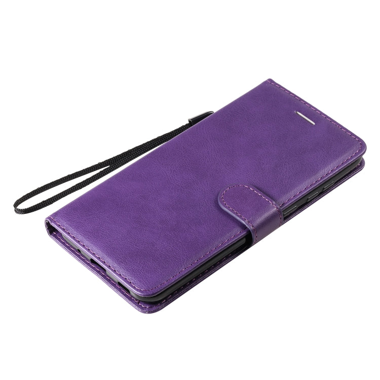 For Samsung Galaxy A11 Solid Color Horizontal Flip Protective Leather Case with Holder & Card Slots & Wallet & Photo Frame & Lanyard
