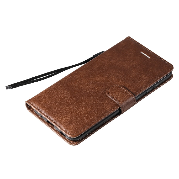 For Samsung Galaxy A11 Solid Color Horizontal Flip Protective Leather Case with Holder & Card Slots & Wallet & Photo Frame & Lanyard