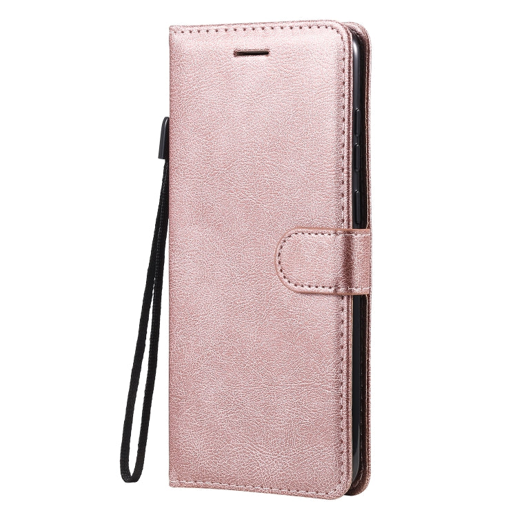 For Samsung Galaxy A11 Solid Color Horizontal Flip Protective Leather Case with Holder & Card Slots & Wallet & Photo Frame & Lanyard
