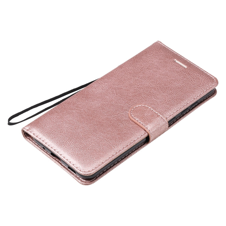 For Samsung Galaxy A11 Solid Color Horizontal Flip Protective Leather Case with Holder & Card Slots & Wallet & Photo Frame & Lanyard