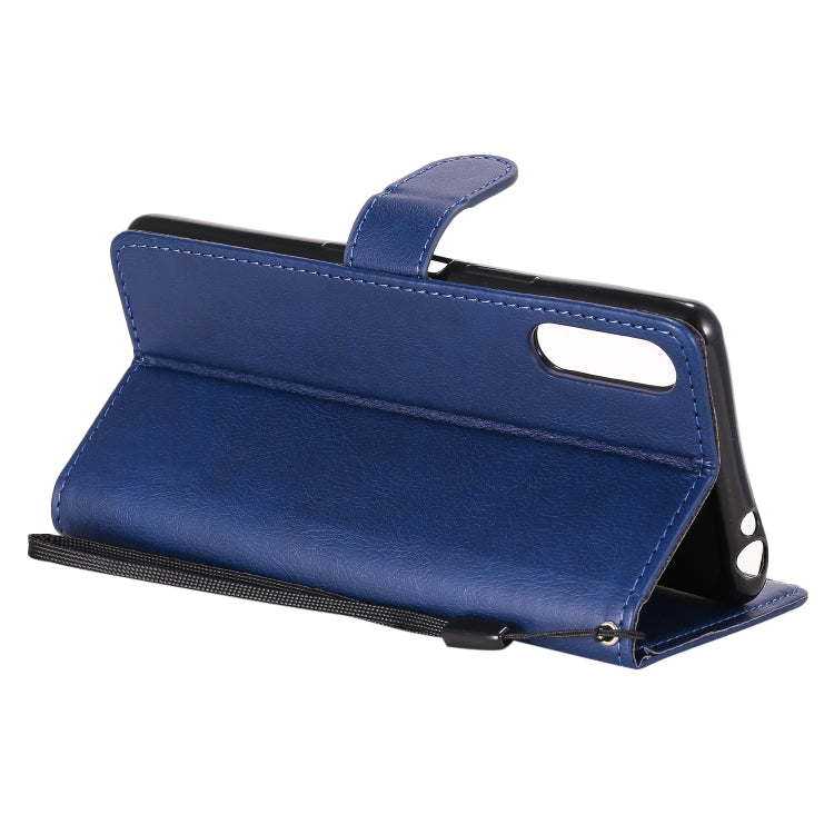 For Sony Xperia L4 Solid Color Horizontal Flip Protective Leather Case with Holder & Card Slots & Wallet & Photo Frame & Lanyard