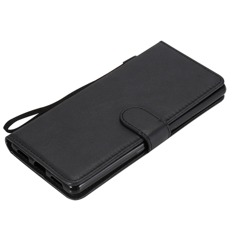 For Sony Xperia L4 Solid Color Horizontal Flip Protective Leather Case with Holder & Card Slots & Wallet & Photo Frame & Lanyard