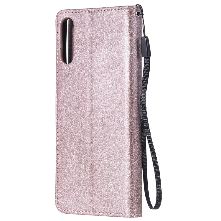 For Sony Xperia L4 Solid Color Horizontal Flip Protective Leather Case with Holder & Card Slots & Wallet & Photo Frame & Lanyard