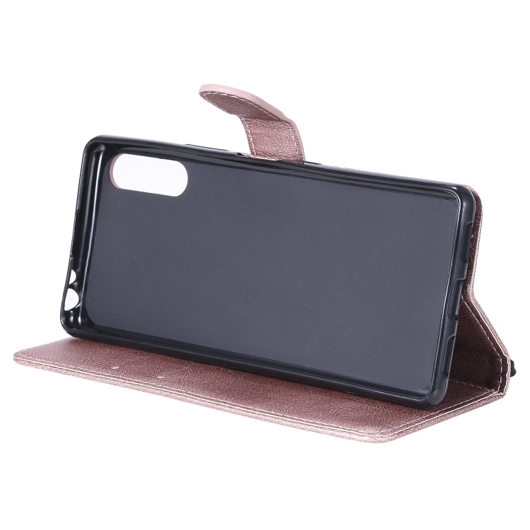 For Sony Xperia L4 Solid Color Horizontal Flip Protective Leather Case with Holder & Card Slots & Wallet & Photo Frame & Lanyard