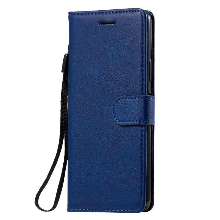 For Sony Xperia 10 II Solid Color Horizontal Flip Protective Leather Case with Holder & Card Slots & Wallet & Photo Frame & Lanyard