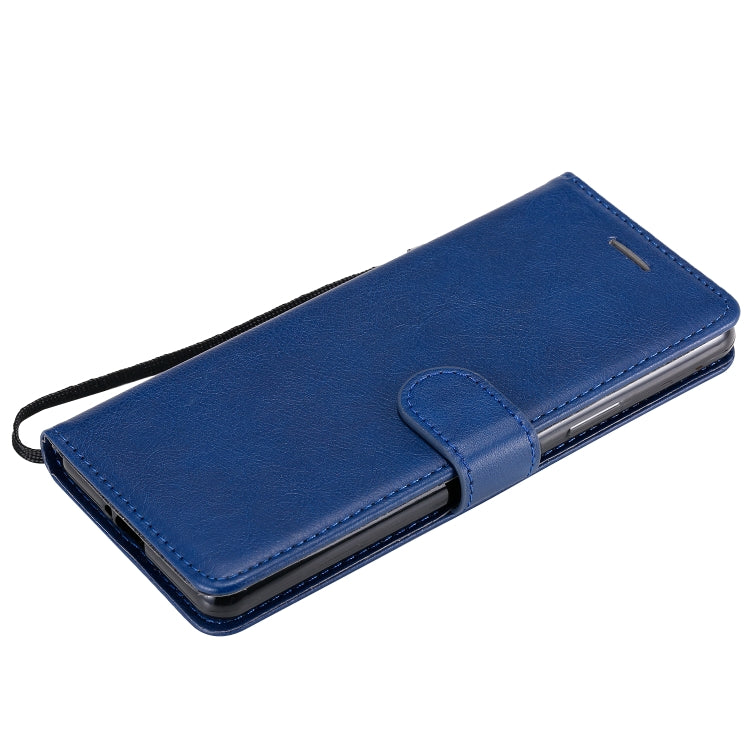 For Sony Xperia 10 II Solid Color Horizontal Flip Protective Leather Case with Holder & Card Slots & Wallet & Photo Frame & Lanyard