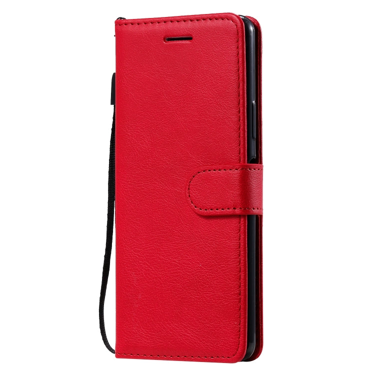For Sony Xperia 10 II Solid Color Horizontal Flip Protective Leather Case with Holder & Card Slots & Wallet & Photo Frame & Lanyard