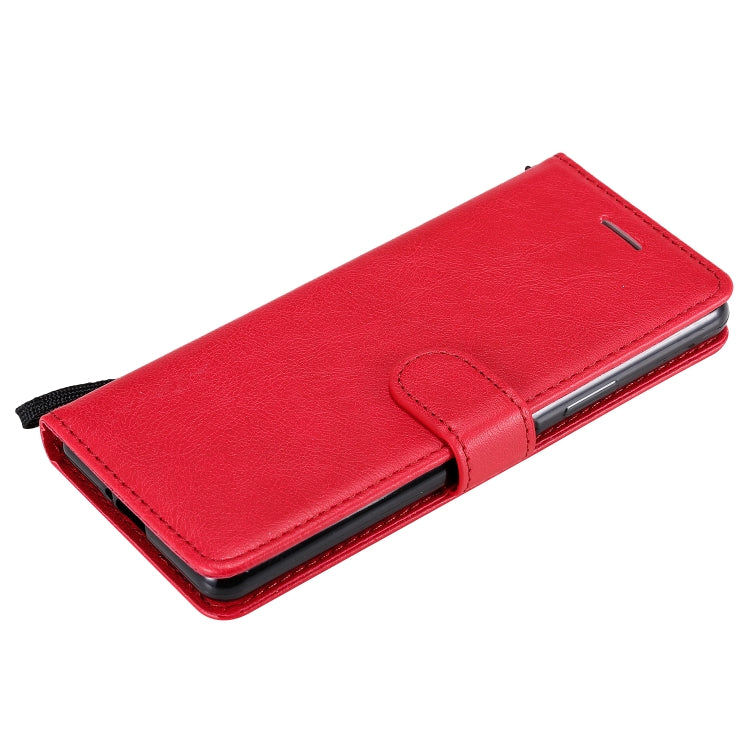 For Sony Xperia 10 II Solid Color Horizontal Flip Protective Leather Case with Holder & Card Slots & Wallet & Photo Frame & Lanyard