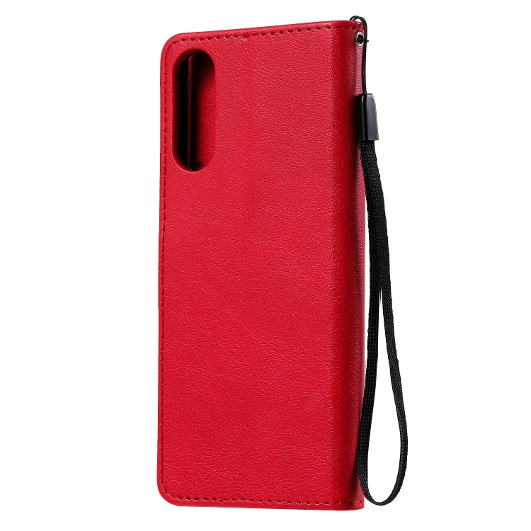 For Sony Xperia 10 II Solid Color Horizontal Flip Protective Leather Case with Holder & Card Slots & Wallet & Photo Frame & Lanyard
