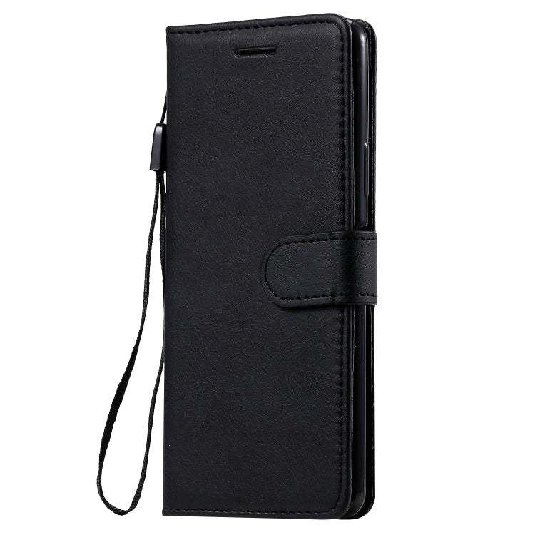 For Sony Xperia 10 II Solid Color Horizontal Flip Protective Leather Case with Holder & Card Slots & Wallet & Photo Frame & Lanyard