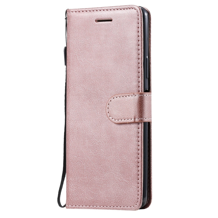 For Sony Xperia 10 II Solid Color Horizontal Flip Protective Leather Case with Holder & Card Slots & Wallet & Photo Frame & Lanyard