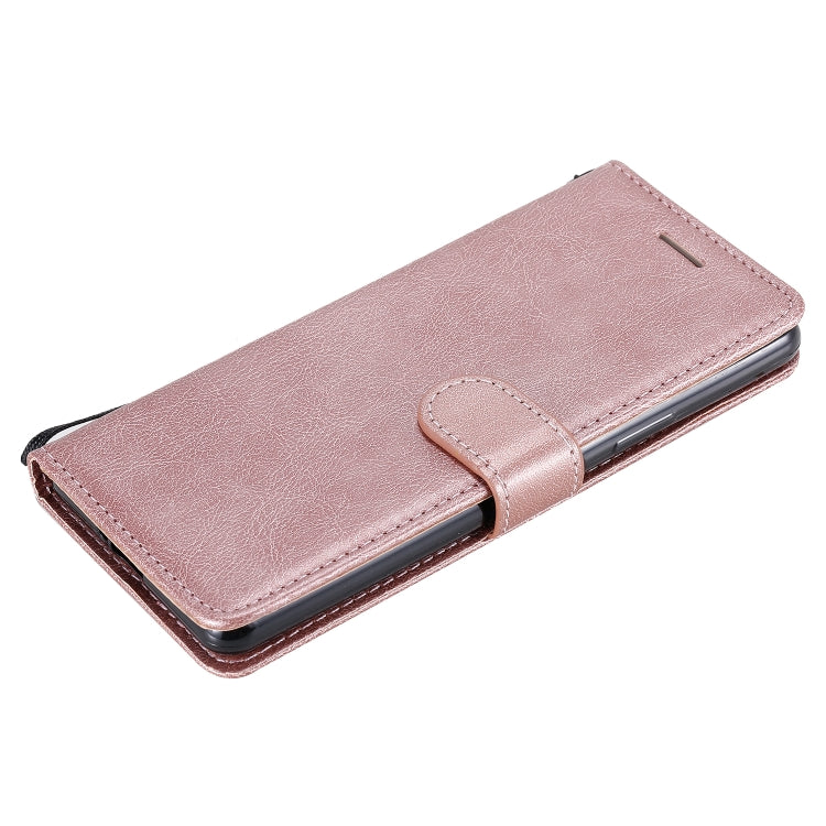 For Sony Xperia 10 II Solid Color Horizontal Flip Protective Leather Case with Holder & Card Slots & Wallet & Photo Frame & Lanyard
