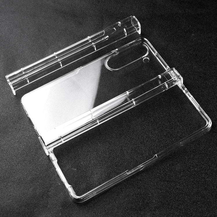 For Samsung Galaxy Z Fold6 3 in 1 PC Transparent Shockproof Protective Phone Case - Transparent