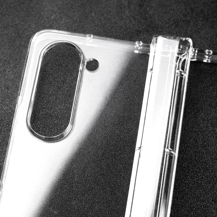 For Samsung Galaxy Z Fold6 3 in 1 PC Transparent Shockproof Protective Phone Case - Transparent